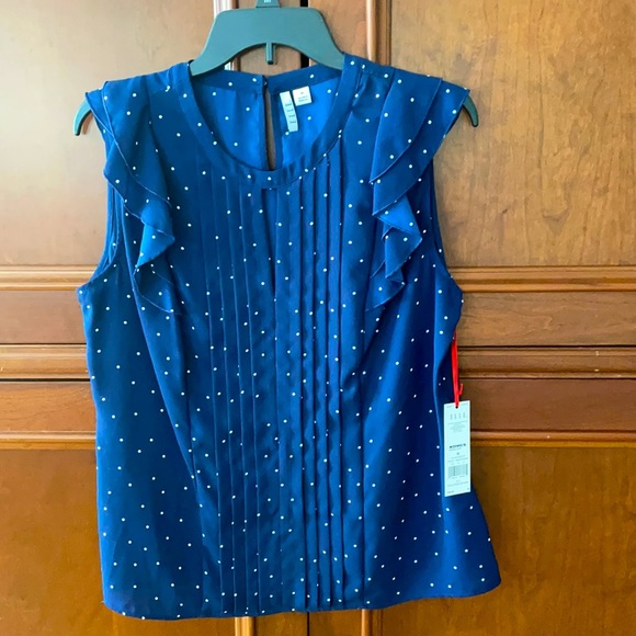 Brand new Elle navy and white top - Picture 1 of 1